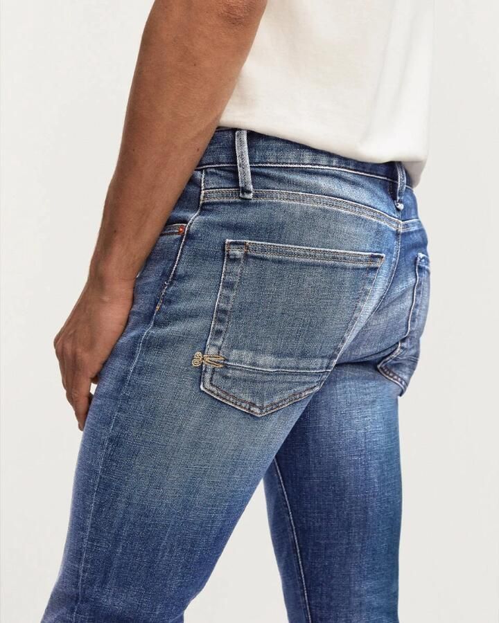 Denham Blauwe Slim Fit Jeans met Authentieke Uitstraling Blue Heren - Foto 19