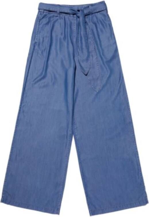 Denham Wide Trousers Blauw Dames