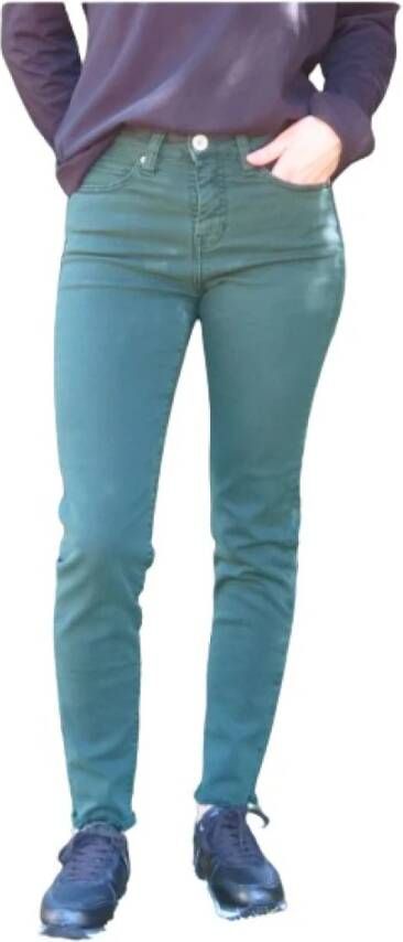 Denim Studio Katy broek met franjezoom Green Dames