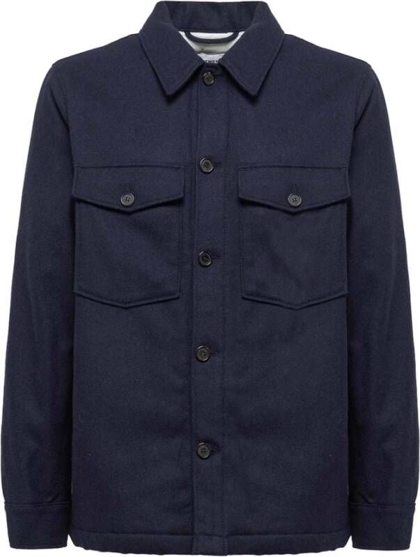 Department Five Blue Shirt Jacket Blauw Heren