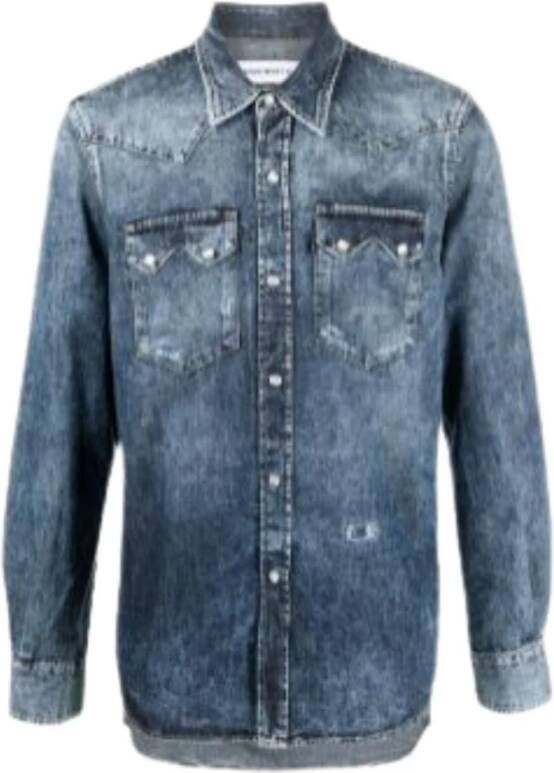 Department Five Denimoverhemden Blauw Heren