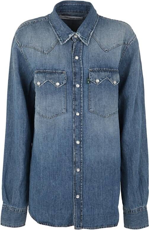 Department Five Denimoverhemden Blauw Heren