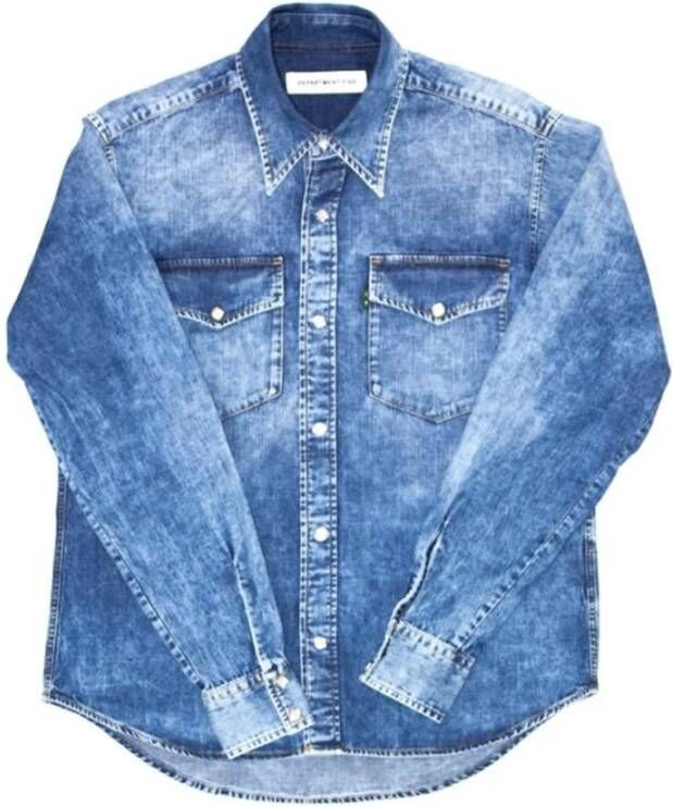 Department Five Men's Shirt Blauw Heren