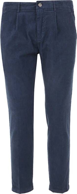 Department Five Prince Chinos Trouserswith Pences IN Velvet Blauw Heren