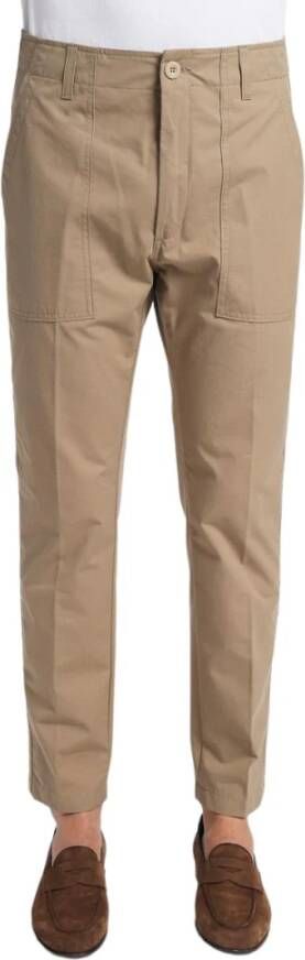 Department Five Slanke broek met Tasconi -afwerking Bruin Heren