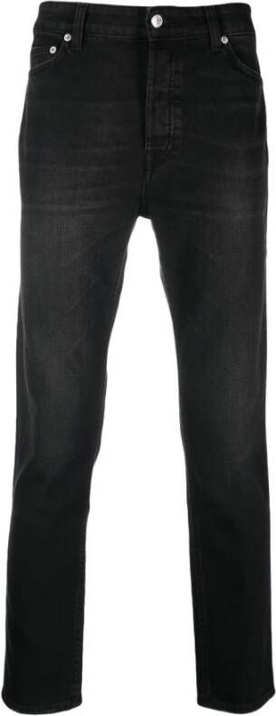 Department Five Slim-Fit Zwarte Jeans met Logo Patch Zwart Heren