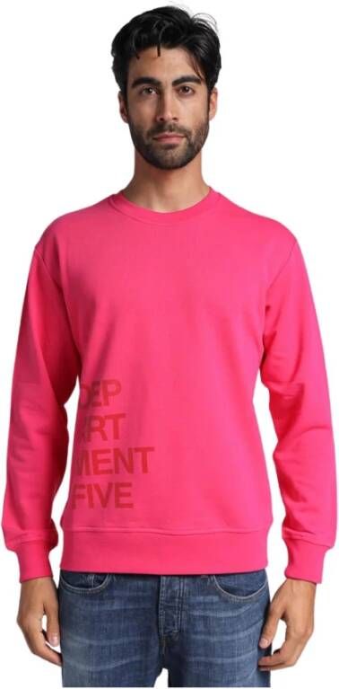 Department Five Sweatshirt ontmoette het logo Roze Heren