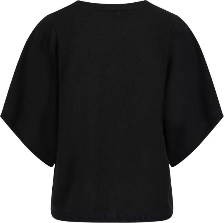 Des Petits Hauts Merino Wol Ronde Hals Jersey Losse Pasvorm Zwart Dames