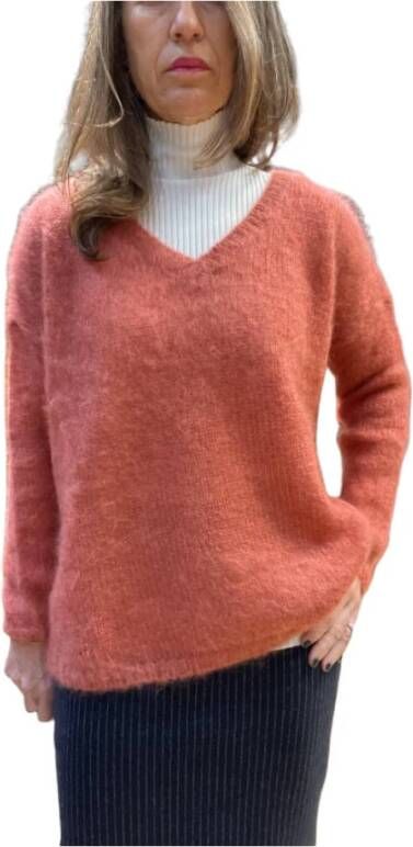 Des Petits Hauts V-neck Knitwear Bruin Dames