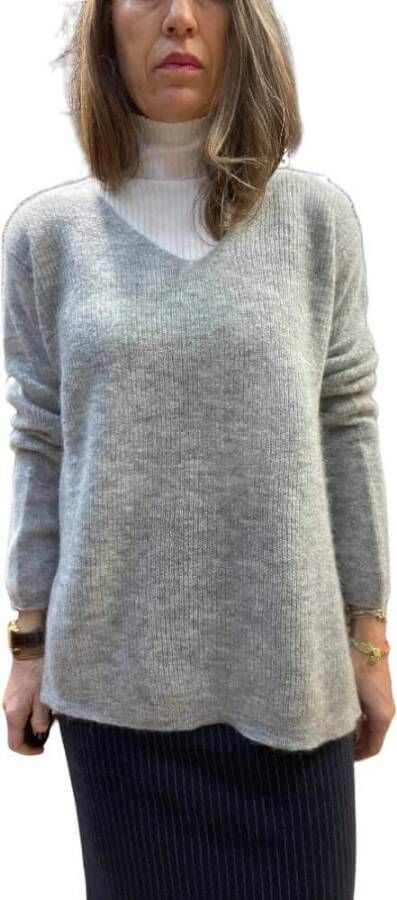 Des Petits Hauts V-neck Knitwear Grijs Dames