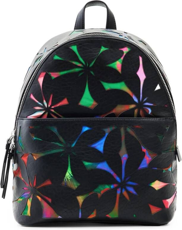 Desigual Zwarte Tas met Print en Rits voor Vrouwen Black Dames