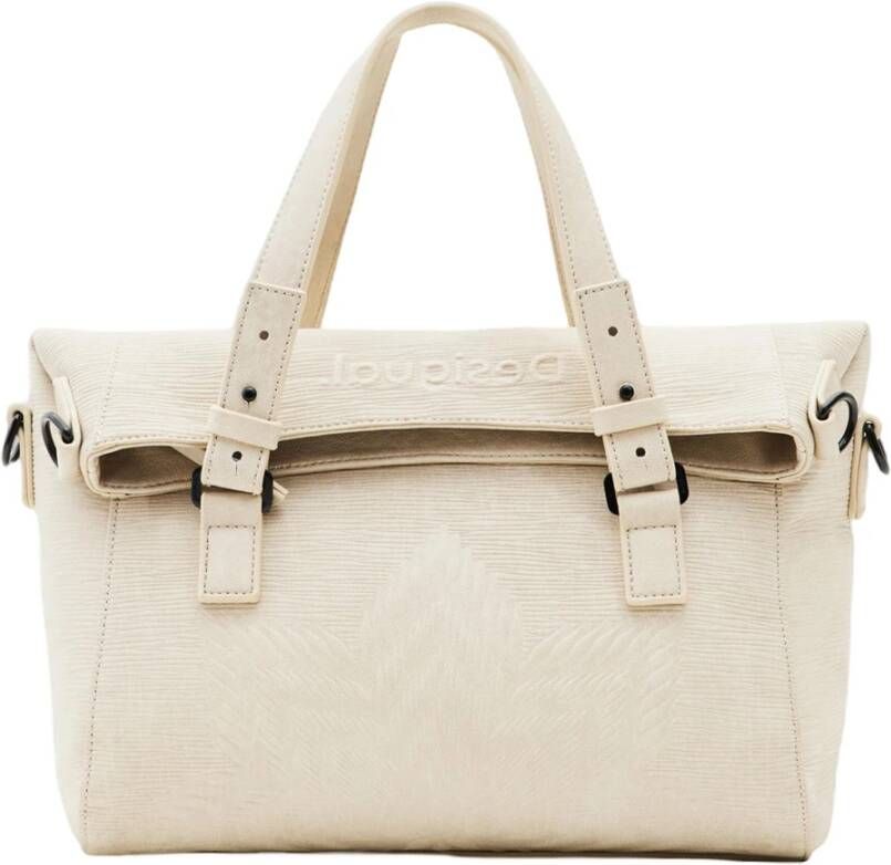 Desigual Witte Polyurethaan Handtas met Verstelbare Handvatten en Schouderriem White Dames - Foto 2