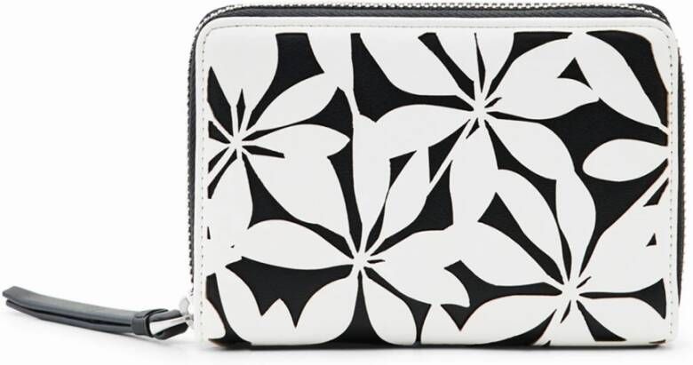 Desigual Witte Portemonnee met 3 Compartimenten en Ritssluiting Wit Dames
