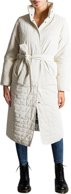 Desigual Witte lange mouwen jas met voorzakken White Dames