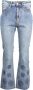 Desigual Blauwe Katoenen Jeans met Borduursel en Contrasterende Details Blauw Dames - Thumbnail 1