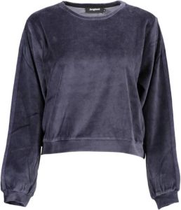 Desigual velours sweater donkerblauw