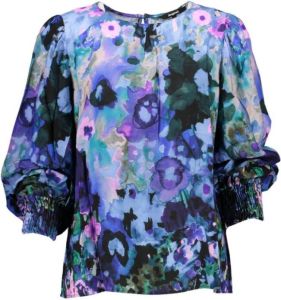 Desigual Blue Viscose Sweater Blauw Dames