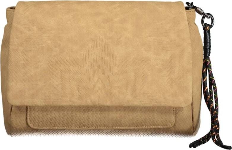 Desigual Beige Polyurethane Handbag Beige Dames