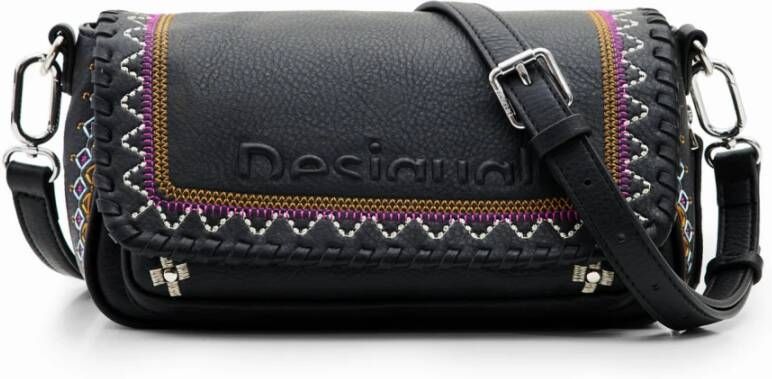 Desigual Zwarte Schoudertas met Afneembare Banden en Meerdere Compartimenten Black Dames - Foto 2