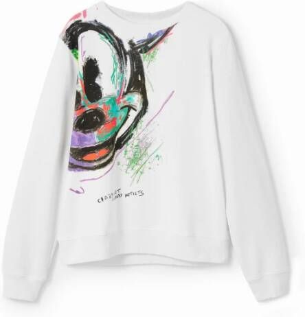 Desigual Dames sweatshirt Mickey Arty White Dames