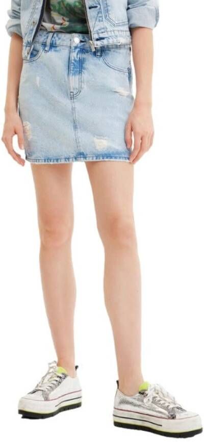 Desigual Denim Skirts Blauw Dames