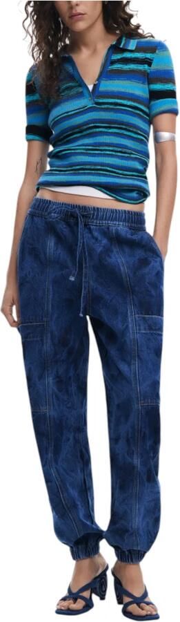 Desigual Baggy Jeans Women's Boyfriend Collection Blue Dames - Foto 4