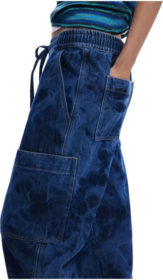 Desigual Baggy Jeans Women's Boyfriend Collection Blue Dames