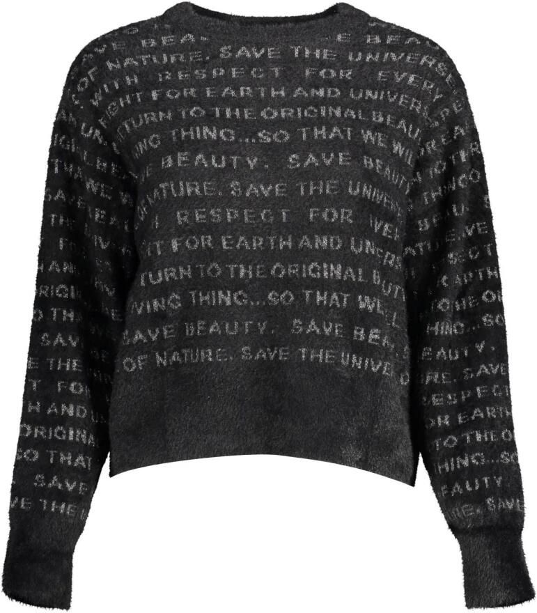 Desigual Barcelona Stijl Zwarte Trui met Contrasterende Details Black Dames - Foto 2