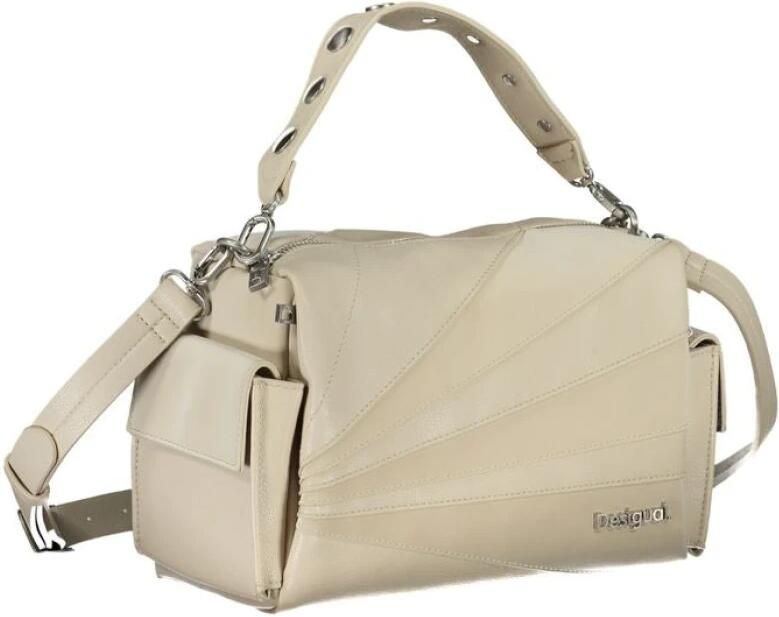 Desigual Beige Handtas met Afneembare Schouderband Beige Dames