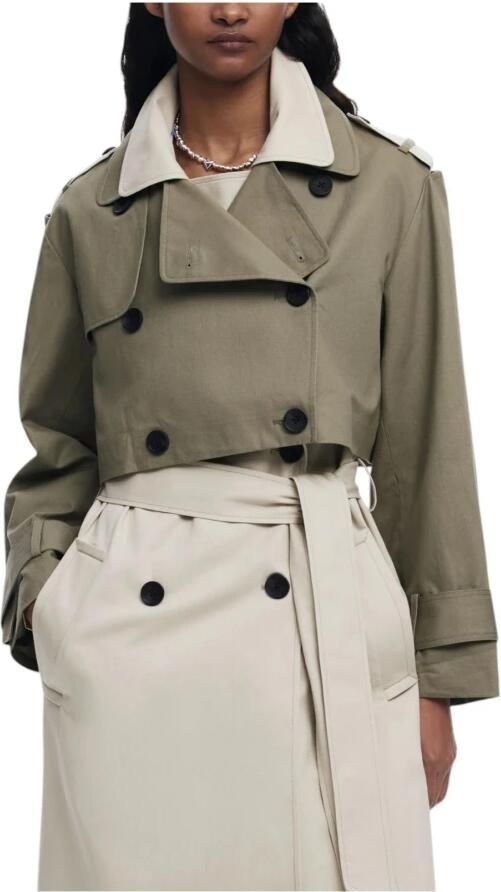 Desigual Katoenen Dames Parka en Trenchcoat Multicolor Dames