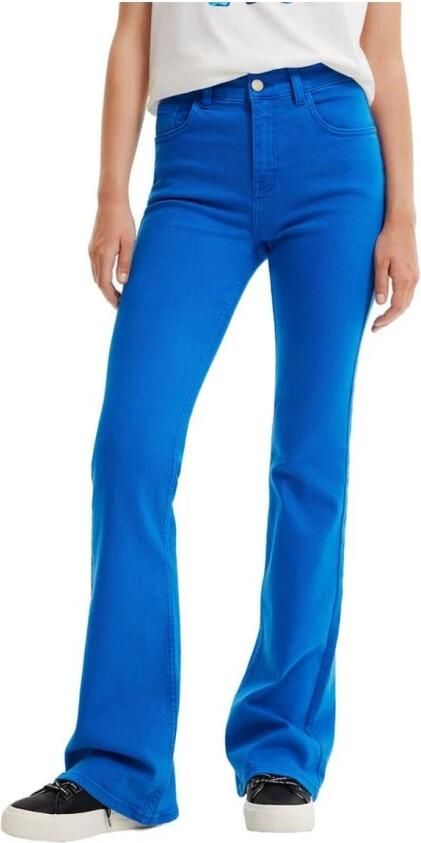 Desigual Blauwe Bootcut Katoenen Jeans voor Vrouwen Blue Dames - Foto 4