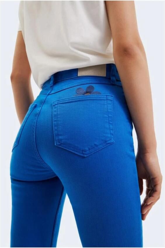 Desigual Blauwe Bootcut Katoenen Jeans voor Vrouwen Blue Dames - Foto 3