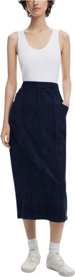 Desigual Blauwe Mouwloze Jurk met Voorzakken Blue Dames