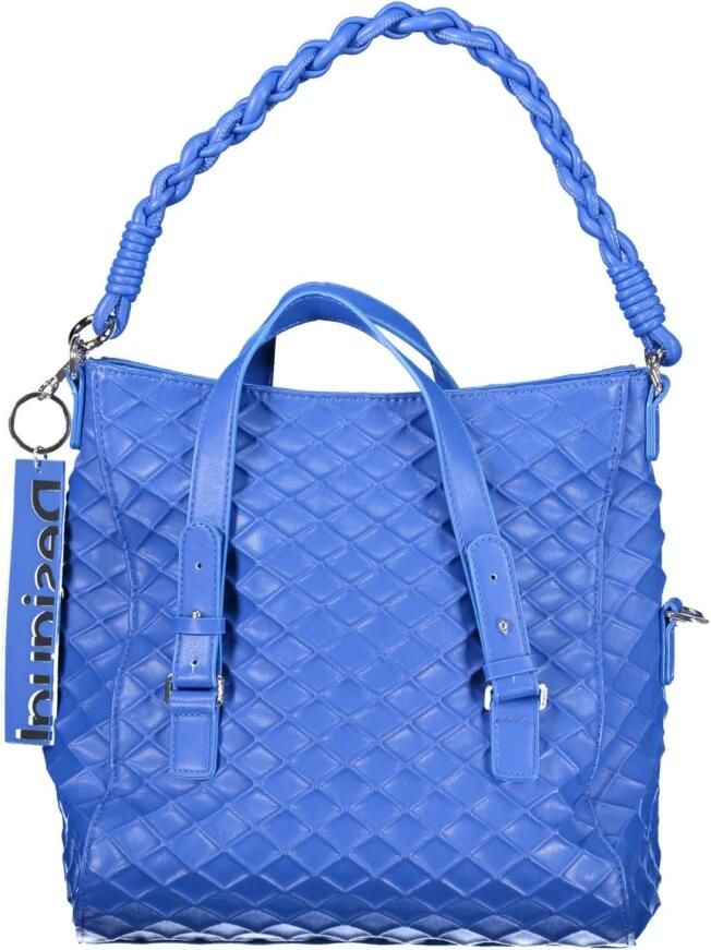 Desigual Chique Blauwe Handtas met Contrasterende Details Blue Dames - Foto 2