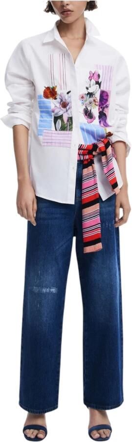 Desigual Lange Mouw Damesoverhemd Lente Zomer Collectie White Dames - Foto 5