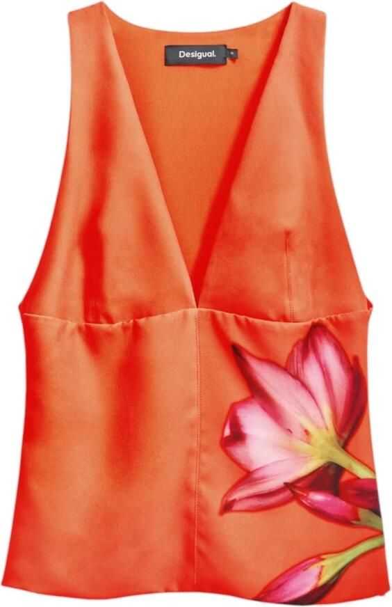 Desigual Overhemd VNeck Top met bloemenprint Mouwloos VNeck Top - Foto 2