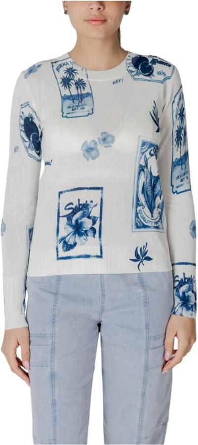 Desigual Fleece Jack Bloemenprint trui met ronde hals en lange mouwen - Foto 5