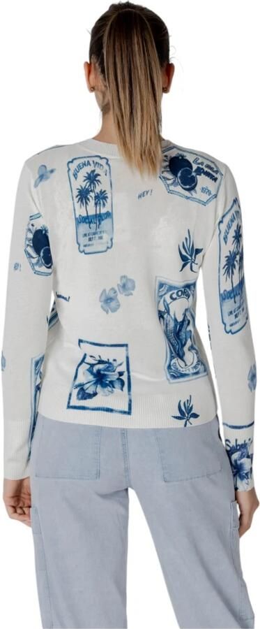 Desigual Fleece Jack Bloemenprint trui met ronde hals en lange mouwen - Foto 4