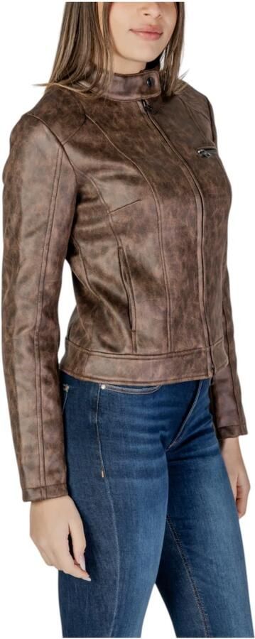 Desigual Bruine Rits Blazer Lente Zomer Vrouwen Brown Dames - Foto 3
