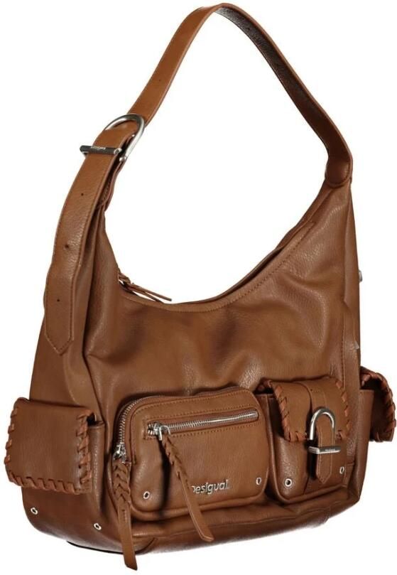 Desigual Bruine Schoudertas met Verstelbare Band Brown Dames - Foto 2