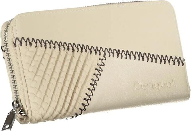 Desigual Chique Beige Portemonnee met Contrasterende Accenten Beige Dames