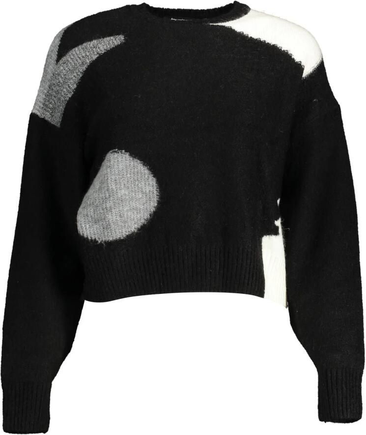Desigual Stijlvol Contrast Langemouwtrui Black Dames
