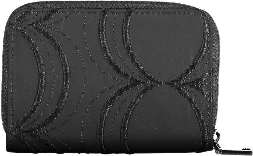 Desigual Zwarte Polyester Portemonnee met 5 Compartimenten en Ritssluiting Black Dames - Foto 3