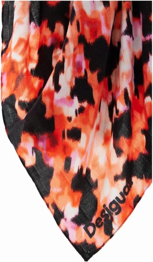 Desigual Polyester Pashmina Sjaal Herfst Winter Collectie Red Dames - Foto 3