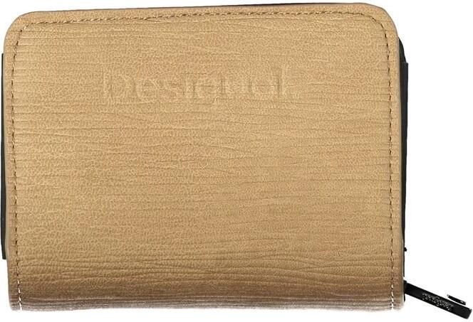 Desigual Bruine Portemonnee met Rits en Drukknoopsluiting Brown Dames - Foto 3