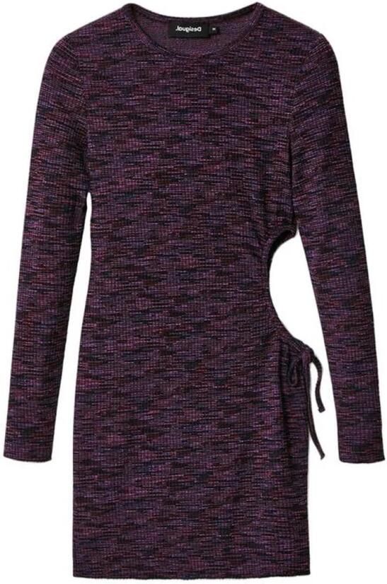 Desigual Elegante Korte Jurk Polyester-Viscose Mix Purple Dames - Foto 2