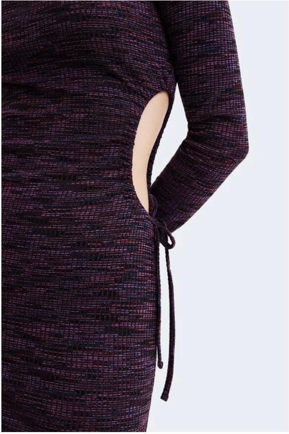 Desigual Elegante Korte Jurk Polyester-Viscose Mix Purple Dames - Foto 5
