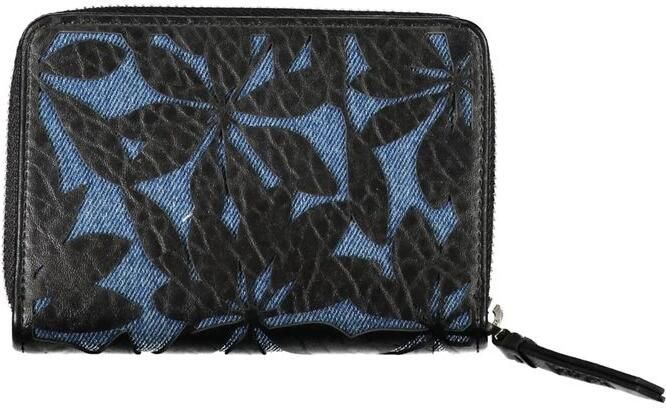 Desigual Klein Stoffen Portemonnee met Bloemenprint en Meerdere Compartimenten Black Dames - Foto 3