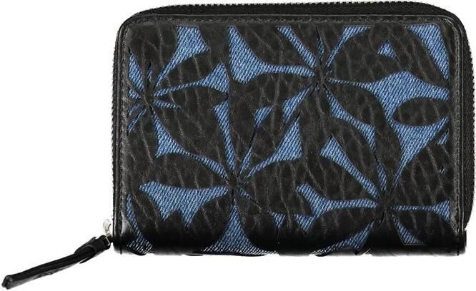 Desigual Klein Stoffen Portemonnee met Bloemenprint en Meerdere Compartimenten Black Dames - Foto 2