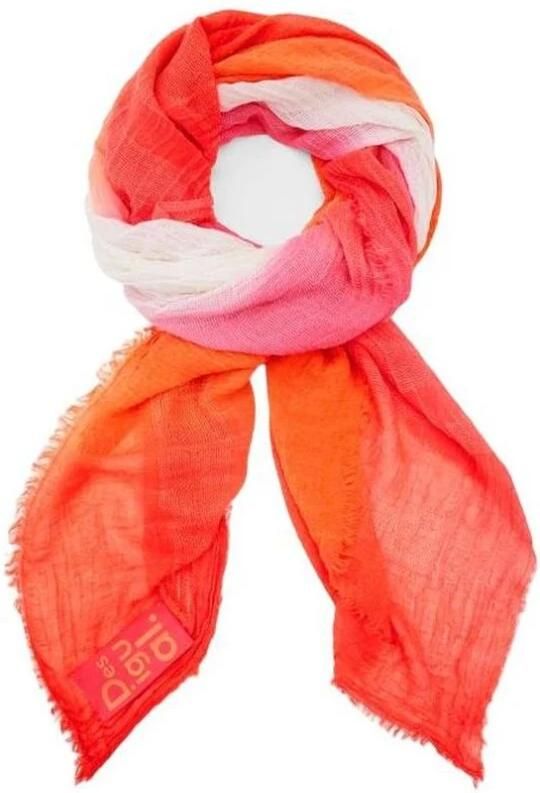 Desigual Gedrukte Oranje Sjaal Lente Zomer Multicolor Dames - Foto 4